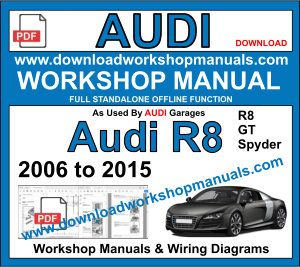 Audi r8 2006 to 2015 repair workshop manual
